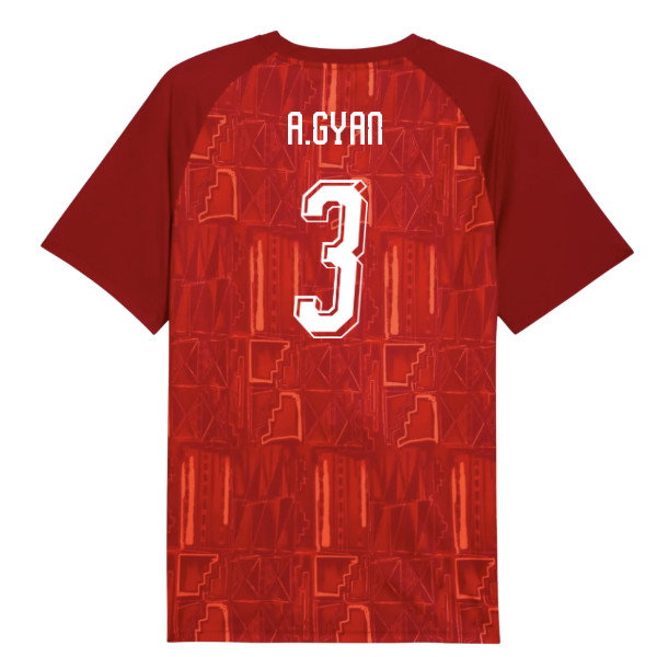 2026-2027 Ghana Warm Up Jersey (Dark Crimson) (A.Gyan 3)-SoccerKits Hub | Buy Soccer Jerseys Online